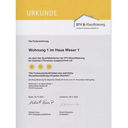 1 In House Weser 1 Comfortable Vacation Apartment Cuxhaven